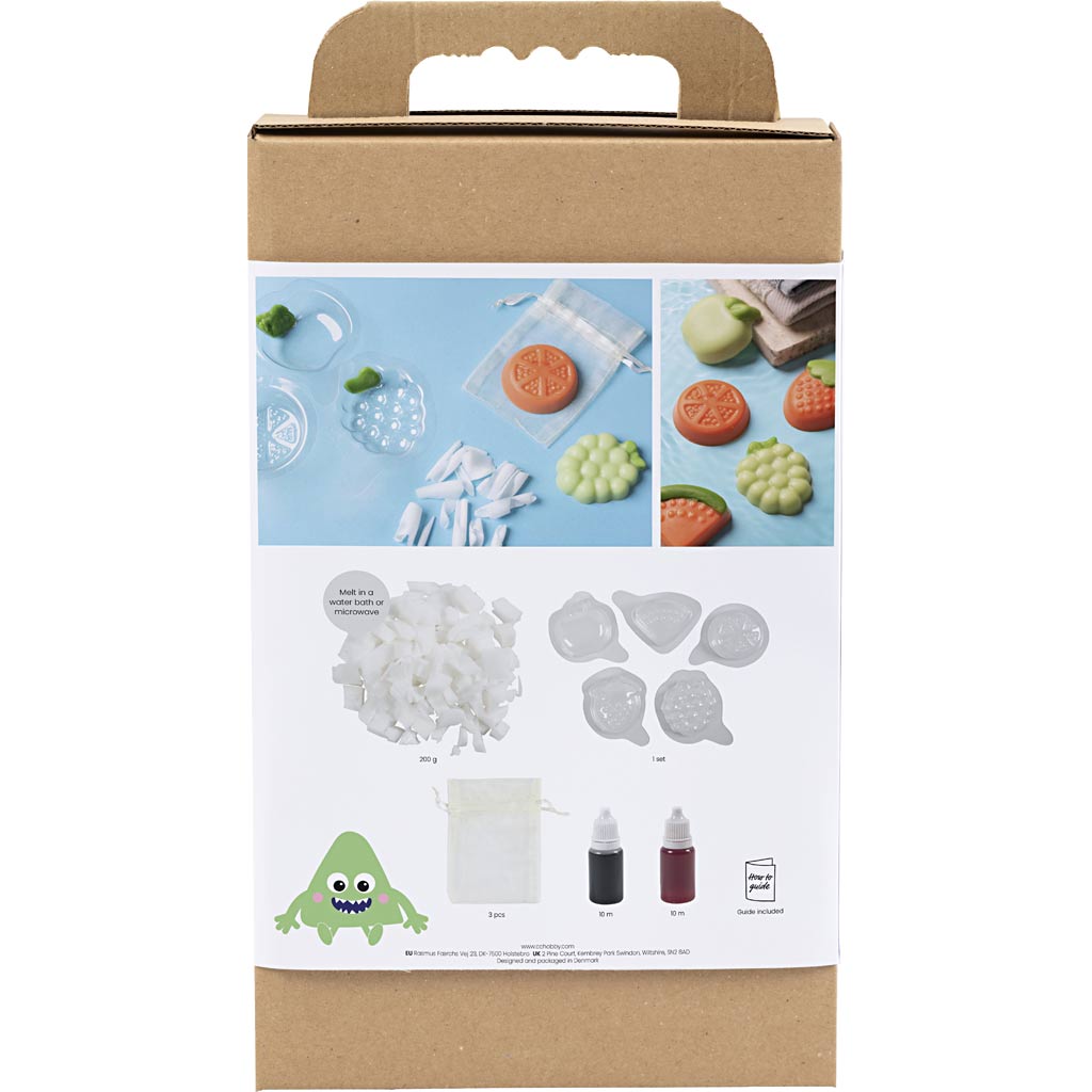 Creativ company http: www.cchobby.nl hobbyset-zeep-maken-fruit-groen-oranje-1-doos