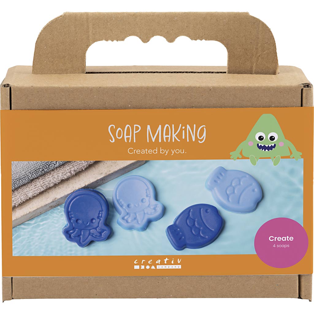 Creativ company set para hacer jabón, animales marinos, azul, 1 caja