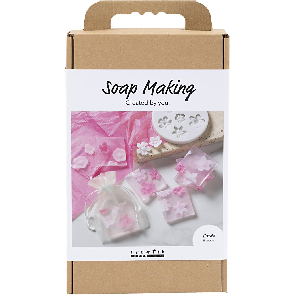 Creativ company set para hacer jabón, flores, rosa, 1 caja