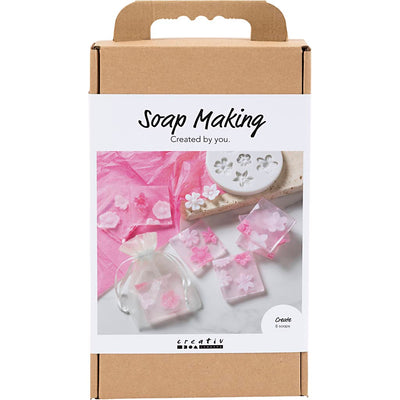Set hobby per la produzione di sapone Creative Company, fiori, rosa, 1 scatola