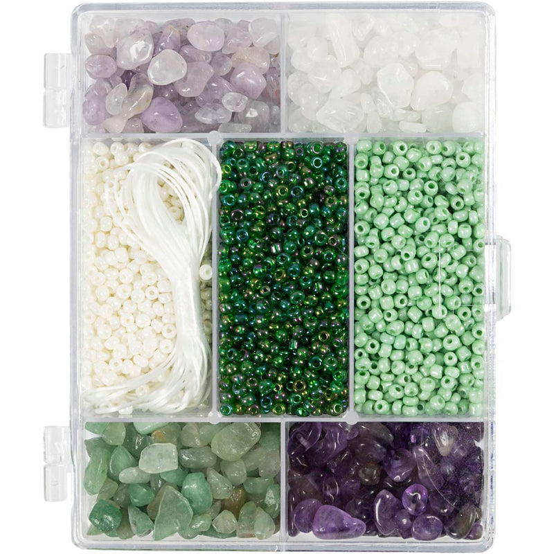 Scatola creativa per gioielli della Creativ Company, cristalli, misura 2,6-10 mm, misura del foro 0,8-1,2 mm, ca. 2460 pezzi, colori vari, 1 scatola