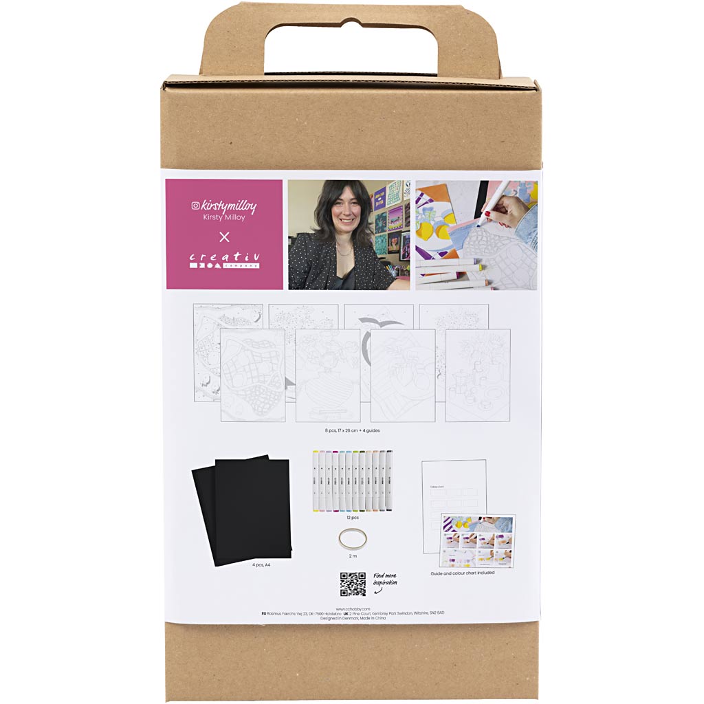 Set hobby Creative Company colori, pittura con numeri, evidenziatori, 1 scatola