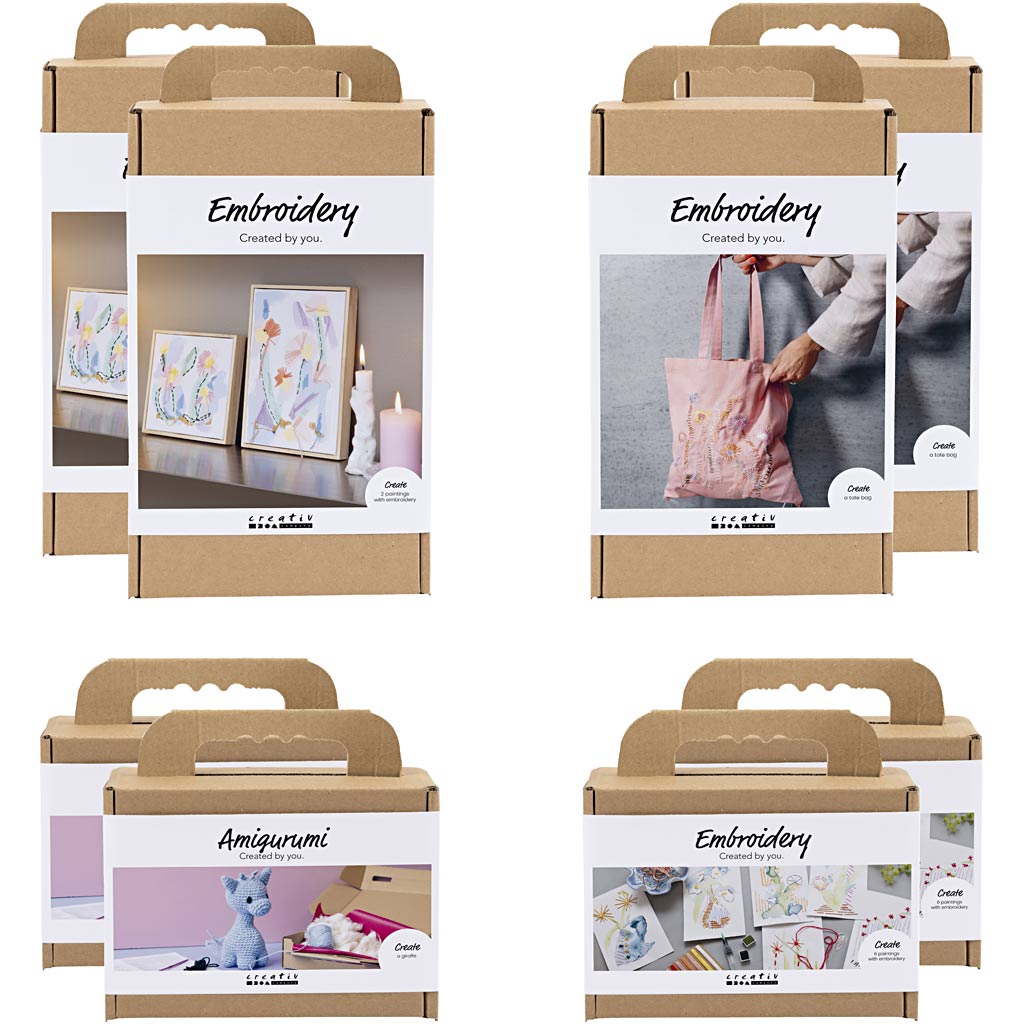 Paquete introductorio de la empresa Creativ, hilo, 8 cajas 1 caja