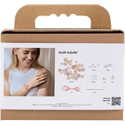 Creativ Company Mini Hobby Set de joyería, collares y pulseras, rosa, 1 caja