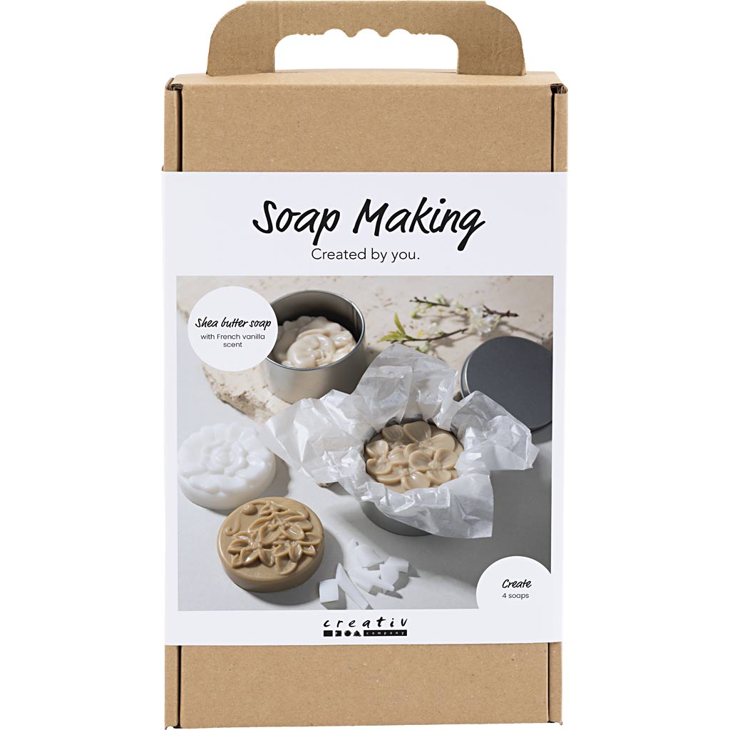 Creativ company hobby set fabricación de jabón, flores, beige, beige oscuro, beige marfil, 1 caja