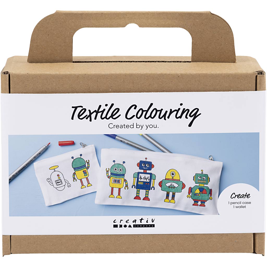 Creativ company http: www.cchobby.nl mini-hobbyset-textieldecoratie-robot-primair-kleuren-1-doos
