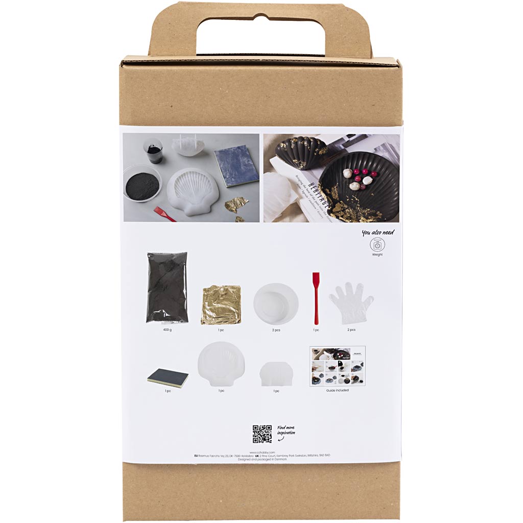 Set hobby Creative Company in resina colata, cozze, nero, oro, 1 scatola