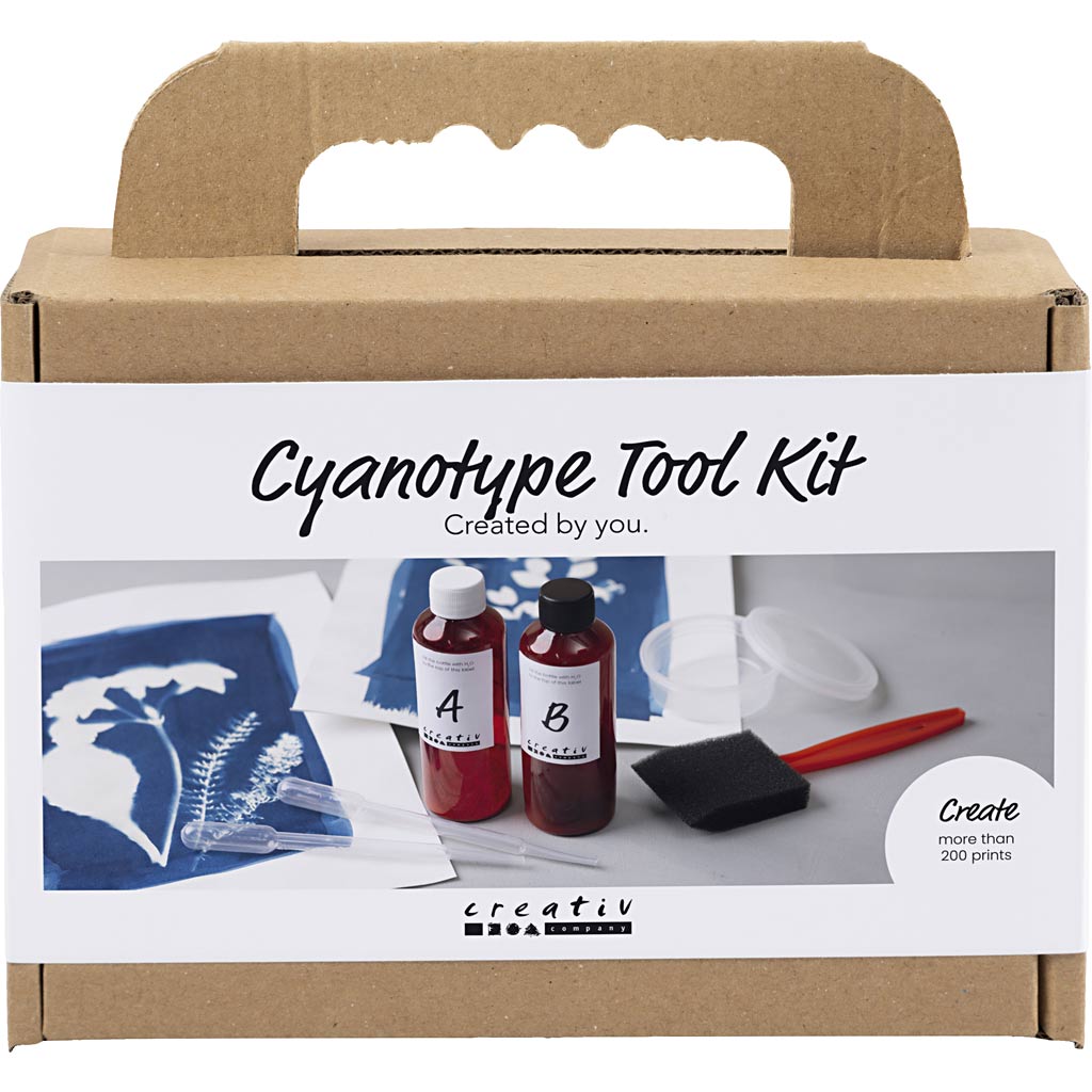 Toolkit aziendale Creativ per cianotipia, accessori, blu, 1 scatola
