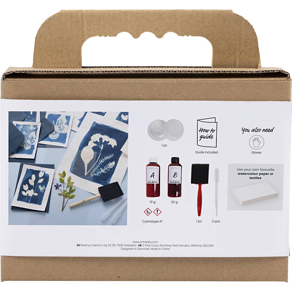 Toolkit aziendale Creativ per cianotipia, accessori, blu, 1 scatola