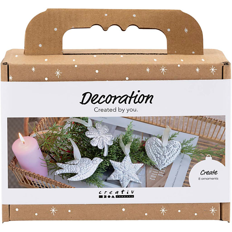 Mini set hobby Creative Company, decorazione natalizia, metallo argentato, 1 scatola