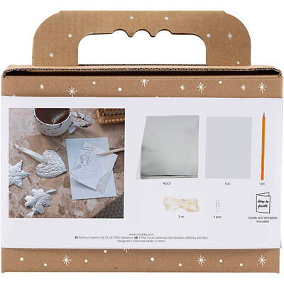 Creativ company mini hobbyset decoratie kerstdecoratie silver metal