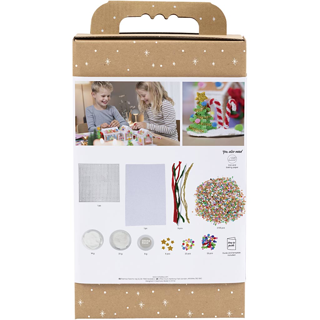 Set hobby Creative Company perline da stiro, casetta natalizia, vari colori, 1 scatola