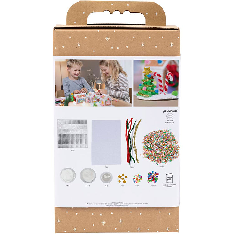 Creativ company hobbyset strijkkralen kersthuisje