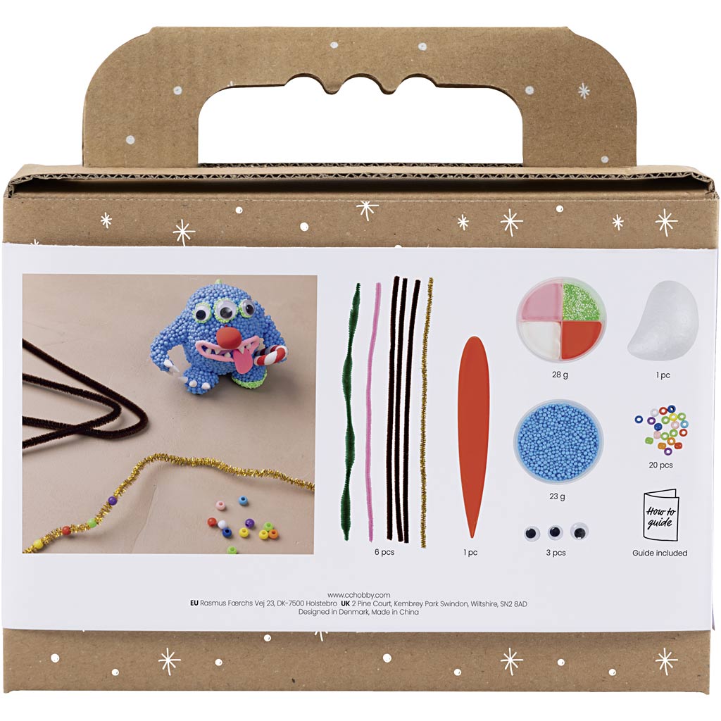 Mini set hobby per scultura Creativ Company, mostro renna, vari colori, 1 scatola