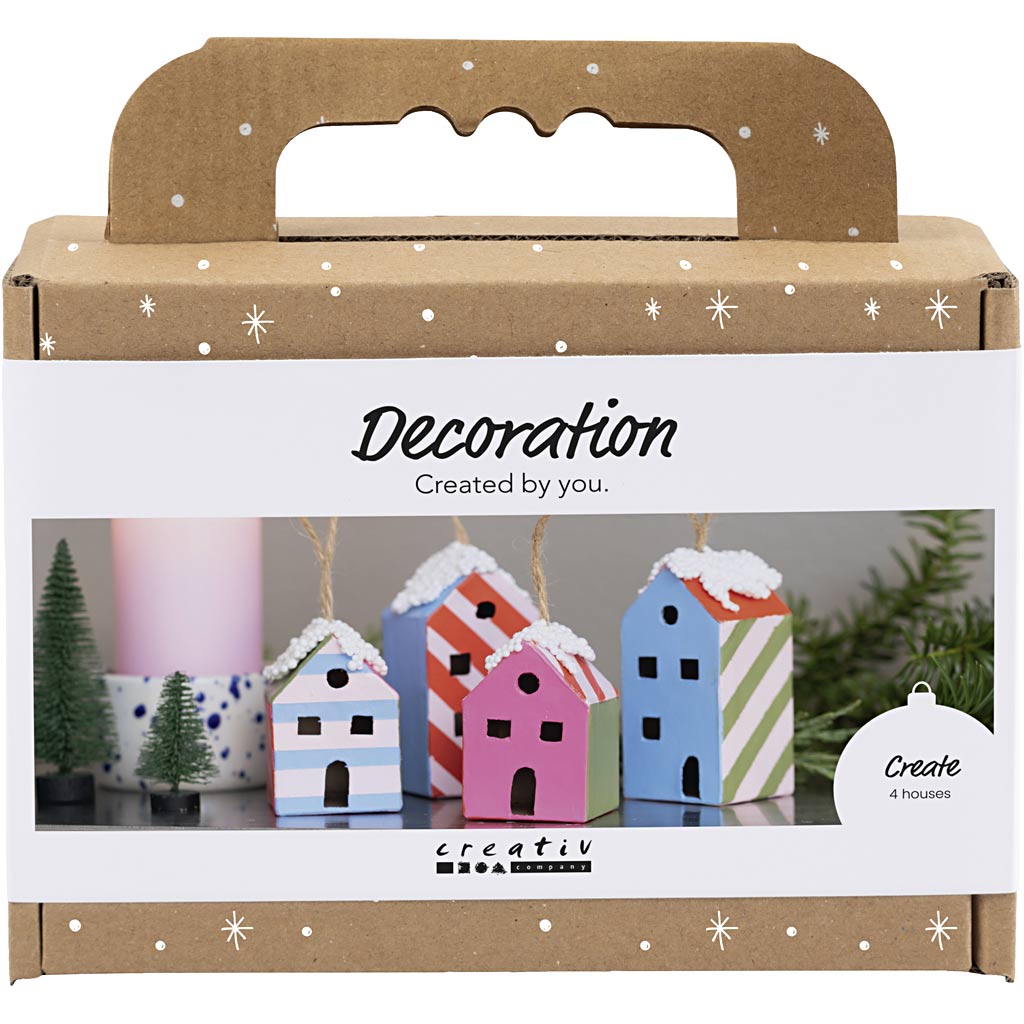 Creativ company http: www.cchobby.nl mini-hobbyset-decoratie-huizen-kleurrijk-1-doos