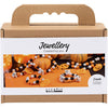 Creativ company mini hobby set de joyería, collar y pulsera, colores de halloween, 1 caja