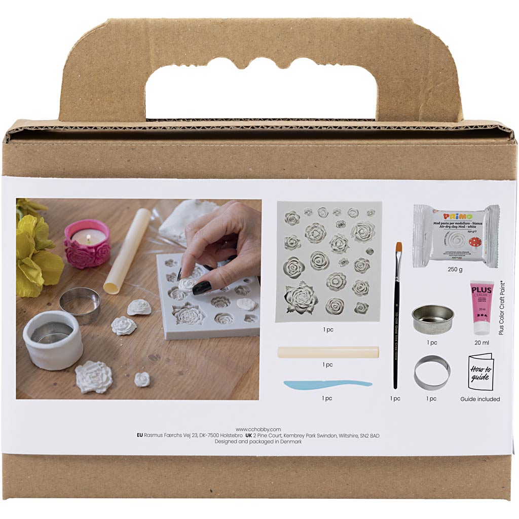 Mini set hobby per scultura Creativ Company, portacandele, rosa, 1 scatola