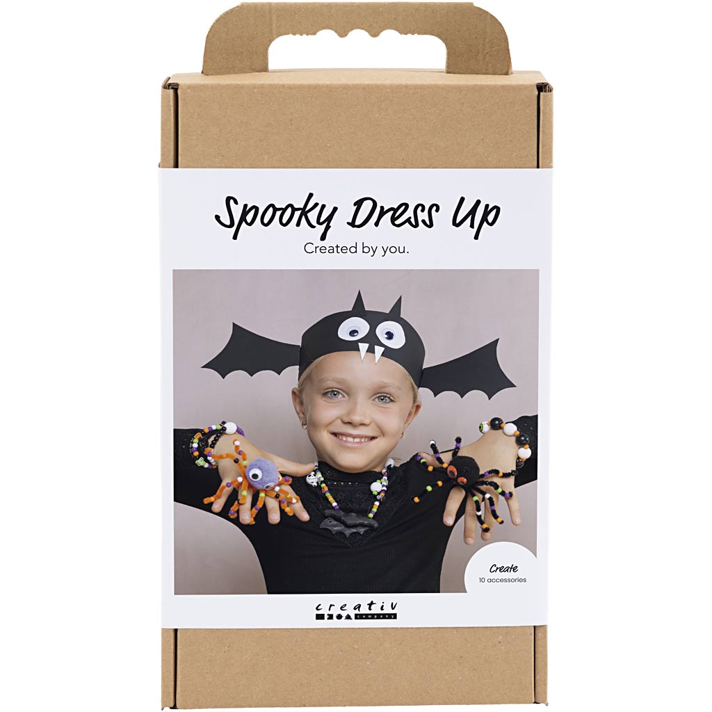 Set hobby Creativ Company accessori, costumi e gioielli spettrali, colori di Halloween, 1 scatola