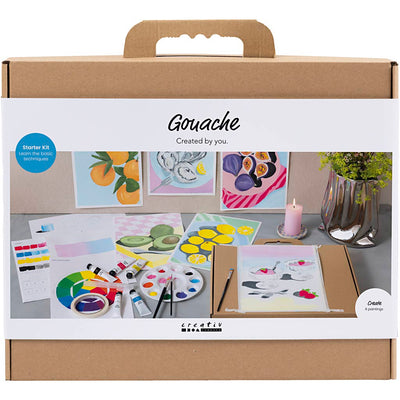 Creativ Company Starter Hobby Set Gouache, Pinturas, Varios Colores, 1 Caja