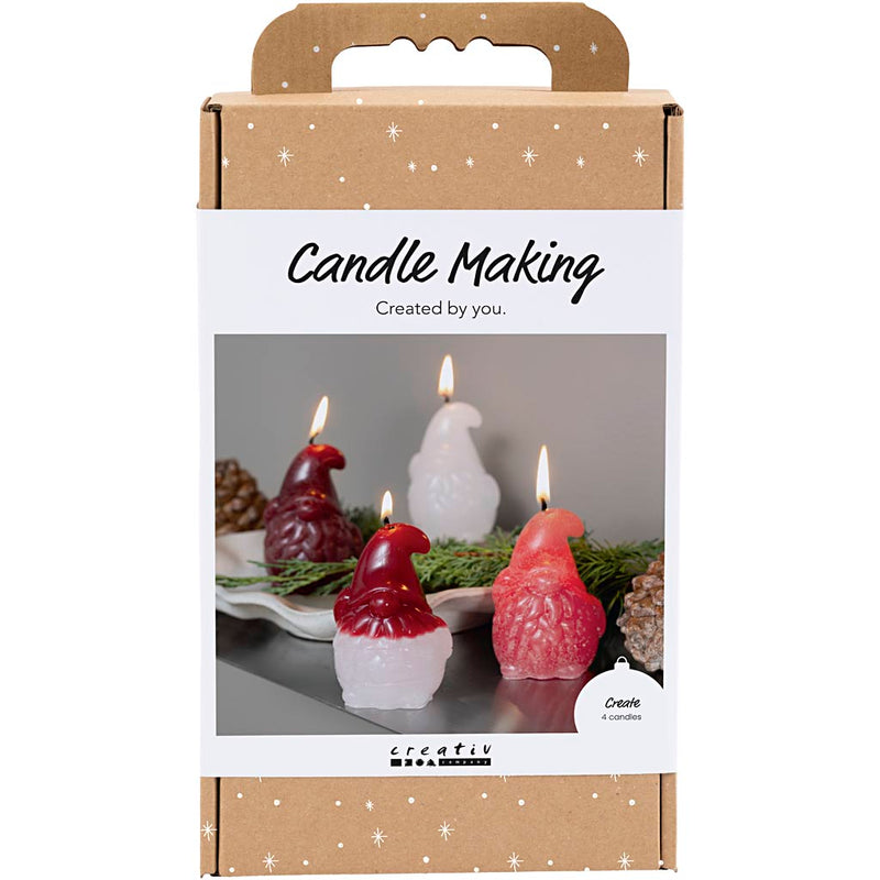 Set hobby Creative Company per realizzare candele, Babbo Natale, trasparente opaco, rosso, 1 scatola