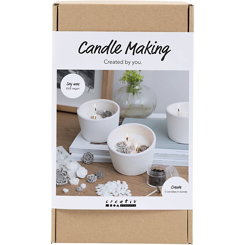Creativ company hobby set fabricación de velas, rosa, beige, blanco, crema, 1 caja