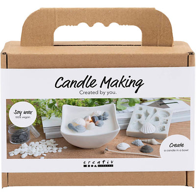 Creativ Company Mini Hobby Set Fabricación de velas, conchas, gris, blanquecino, 1 caja