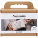 Mini set hobby per ricamo Creativ Company, borsa per trucchi, crema, 1 scatola