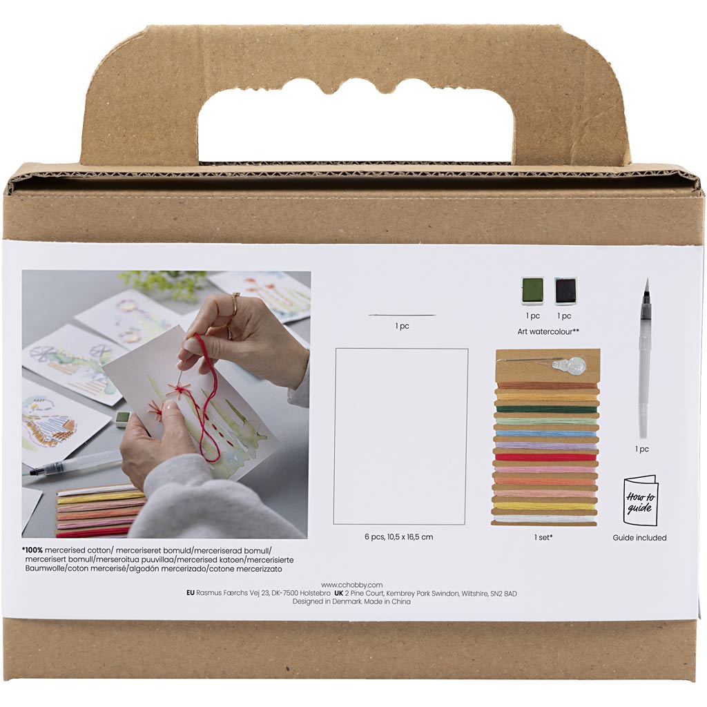 Mini set hobby ricamo Creativ Company, quadri con ricami, vari colori, 1 scatola
