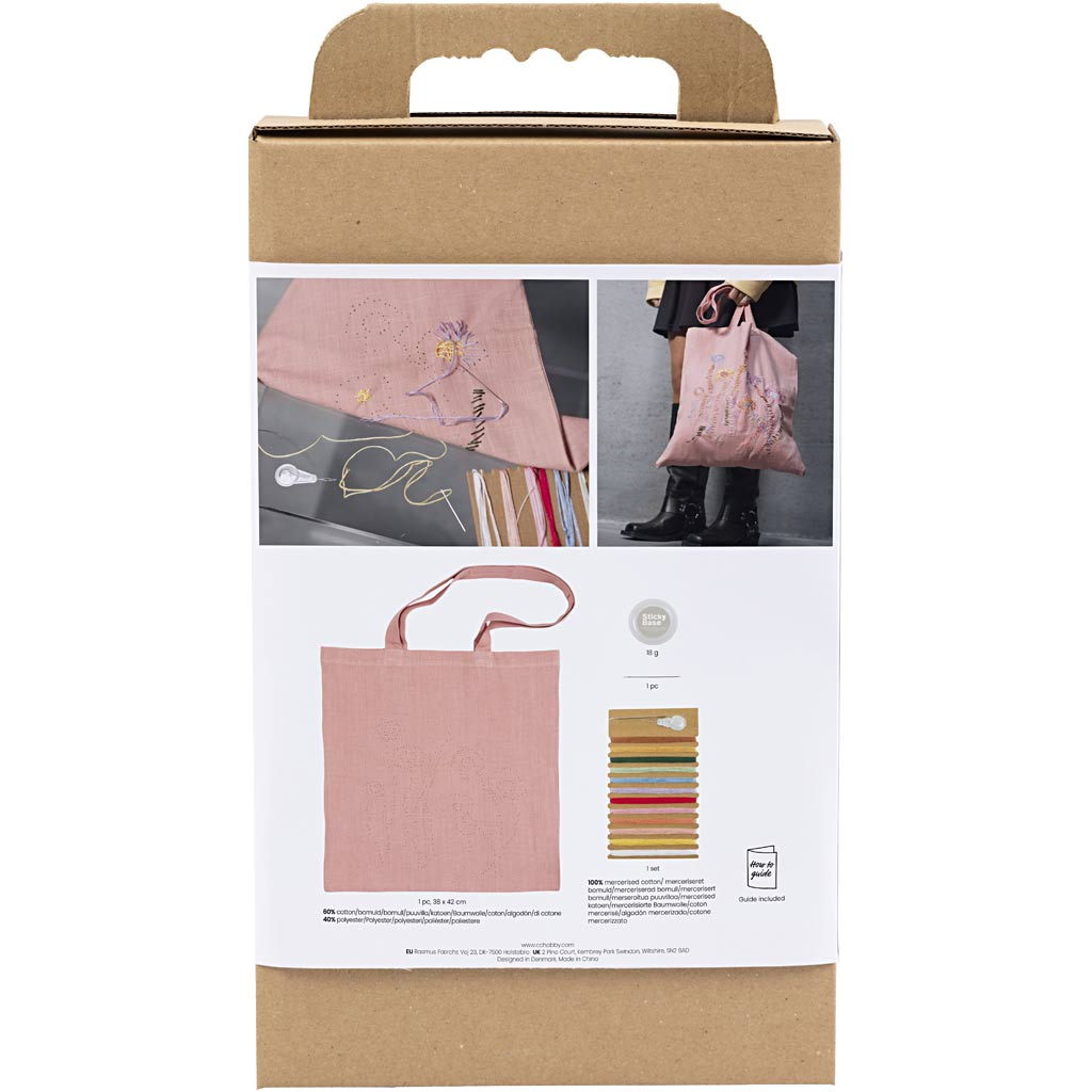 Set hobby ricamo Creative Company, borsa per il trasporto, rosa chiaro, 1 scatola