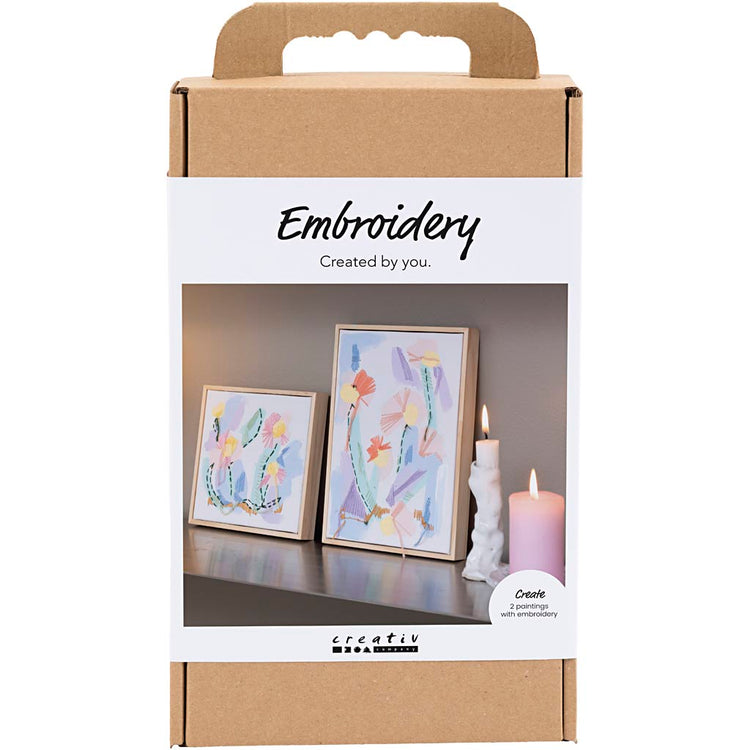 Creativ company hobbyset borduurwerk pastelkleuren