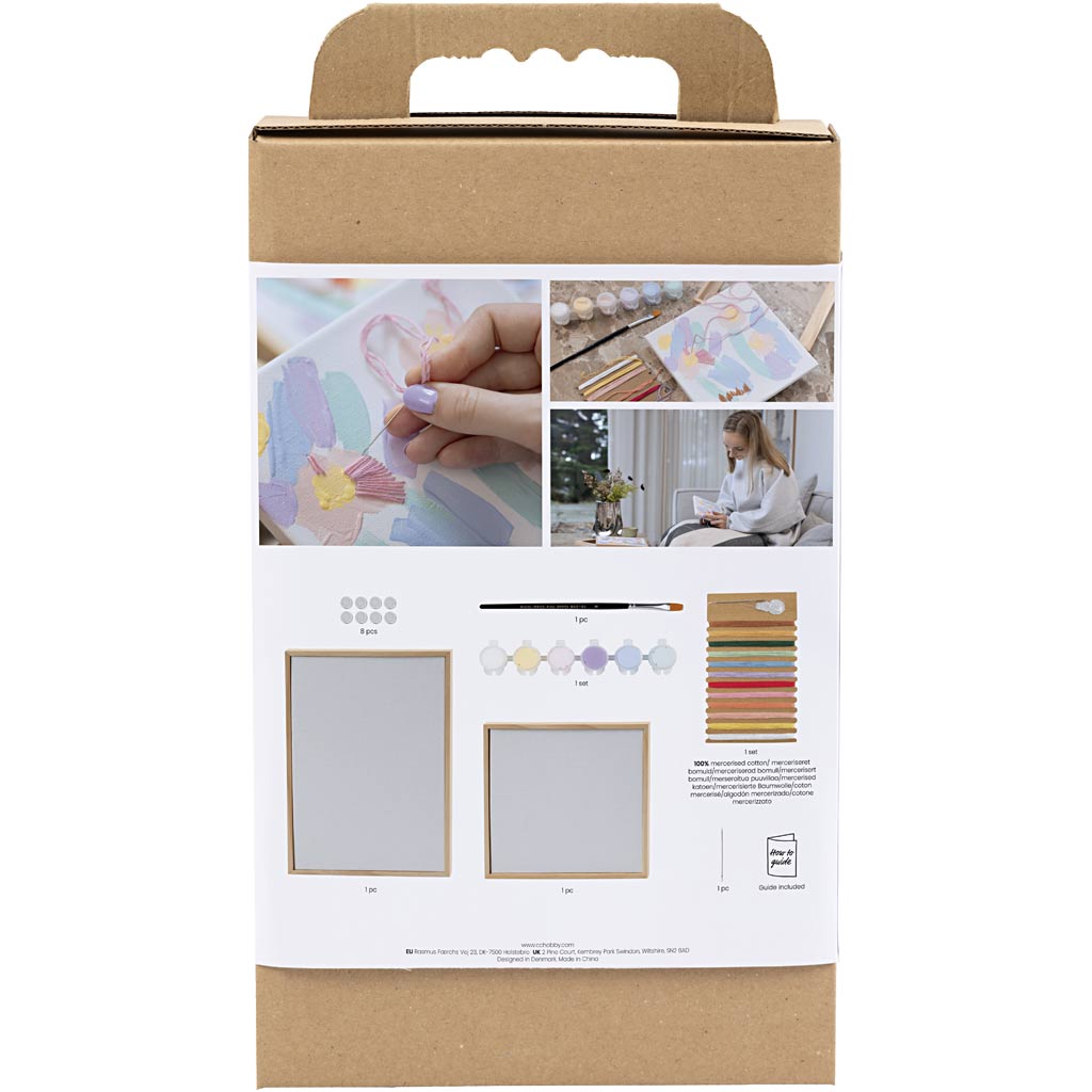 Set hobby Creative Company ricamo, immagini, colori pastello, 1 scatola