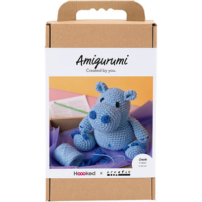 Set hobby Creativ Company amigurumi, ippopotamo, blu, azzurro, 1 scatola