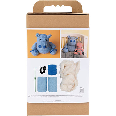 Set hobby Creativ Company amigurumi, ippopotamo, blu, azzurro, 1 scatola