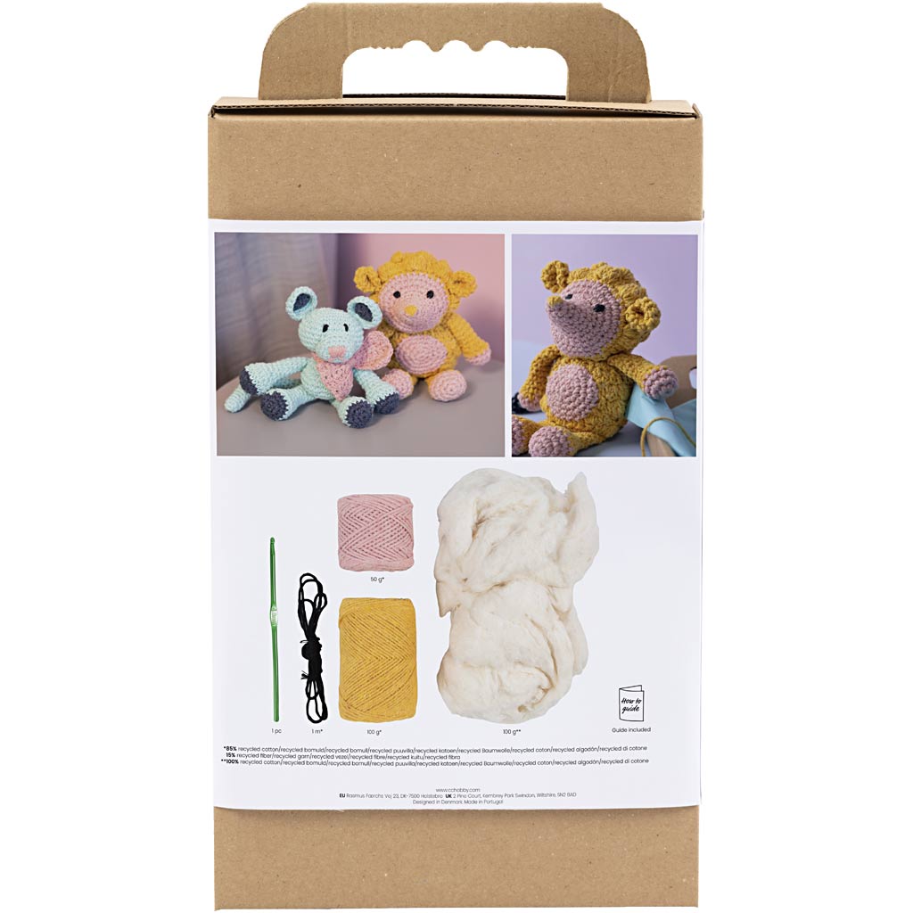 Set hobby Creative Company amigurumi, riccio, rosa chiaro, giallo caldo, 1 scatola