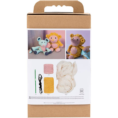 Set hobby Creative Company amigurumi, riccio, rosa chiaro, giallo caldo, 1 scatola