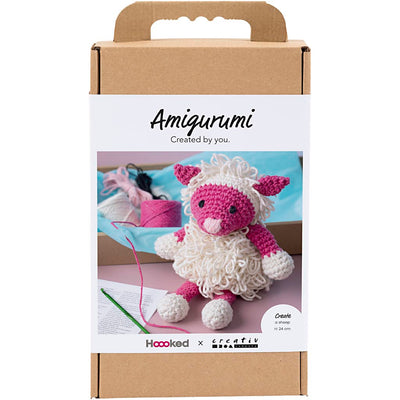 Creativ company hobby set amigurumi, oveja, rosa, blanquecino, 1 caja