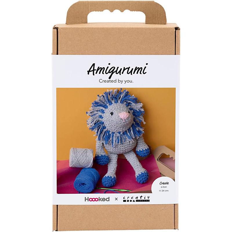 Set hobby Creativ Company amigurumi, leone, blu navy, grigio chiaro, 1 scatola