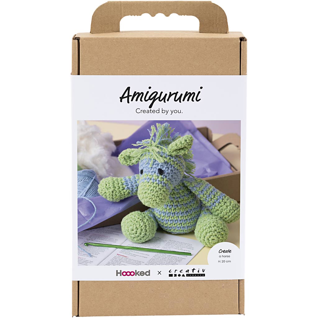 Set hobby Creativ Company amigurumi, zebra, azzurro, verde chiaro, 1 scatola