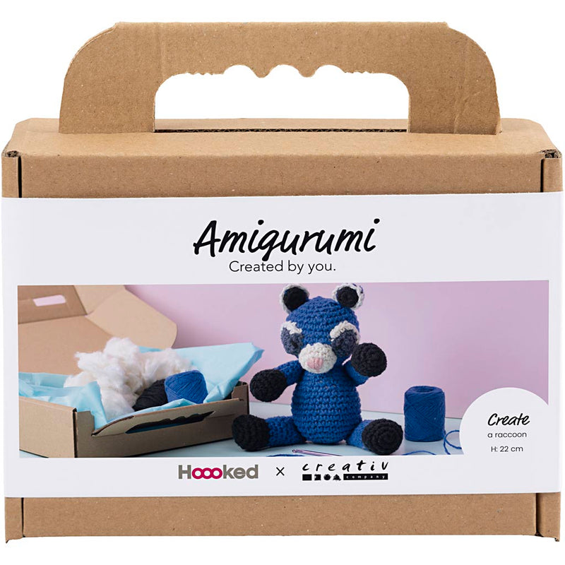 Set hobby Creativ Company amigurumi, procione, nero, blu, 1 scatola