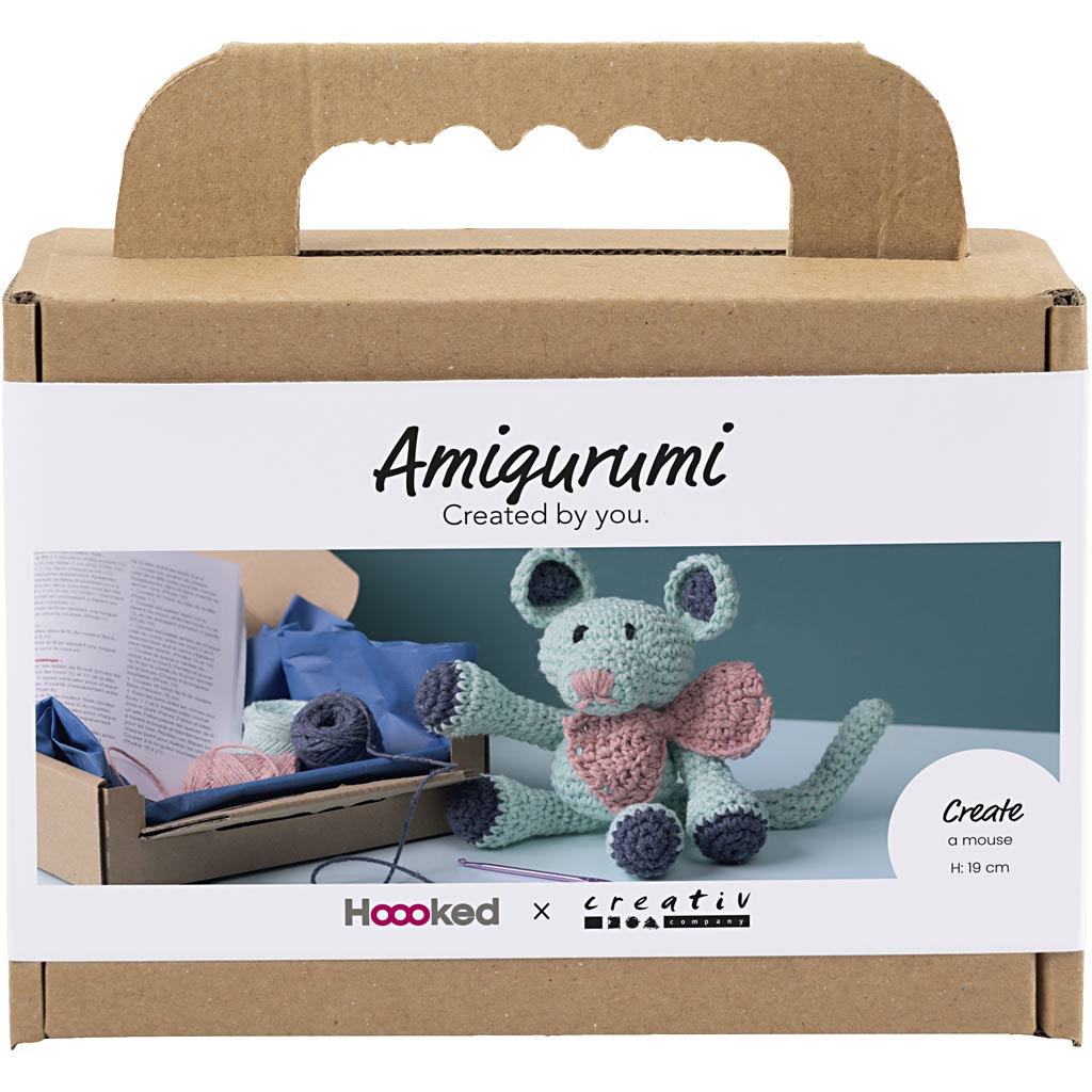Creativ company hobby set amigurumi, ratón, menta, 1 caja
