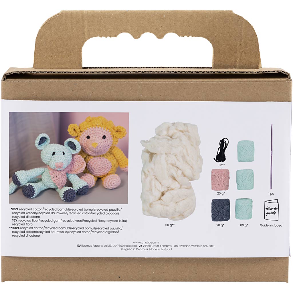 Set hobby Creativ Company amigurumi, topo, menta, 1 scatola