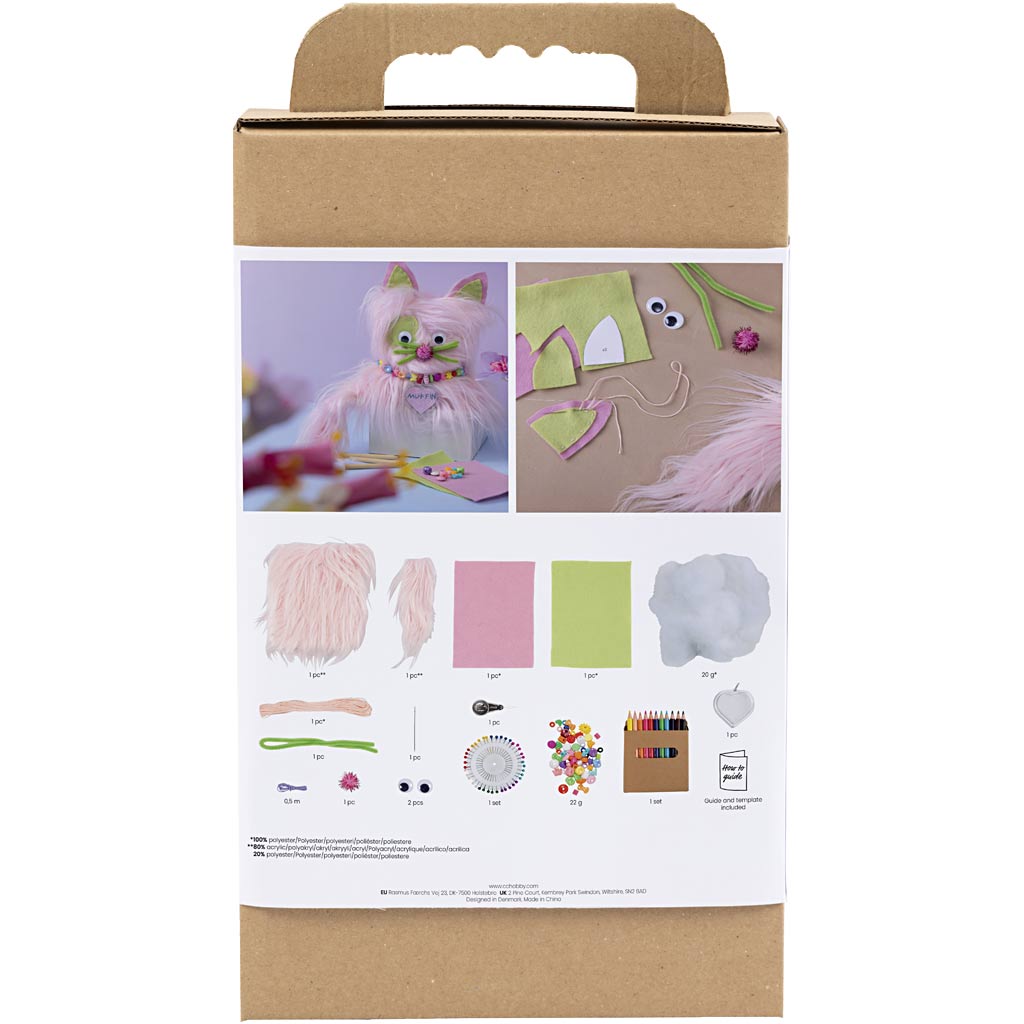 Set hobby cucito Creative Company, gatto, vari colori, 1 scatola
