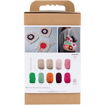 Set hobby all'uncinetto Creativ Company, borsa, colorato, crema, 1 scatola