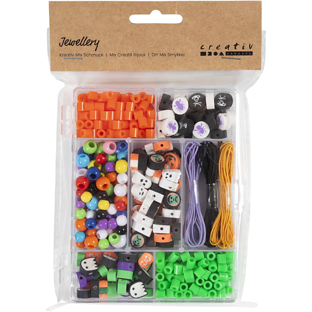 Creativ company scatola creativa per gioielli, halloween, colori halloween, 1 scatola