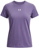 Under armour ua rival core ss-ppl dames sportshirt - paars luxe - paars luxe
