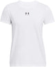 Camiseta deportiva under armour ua rival core ss-wht para mujer - blanco - negro