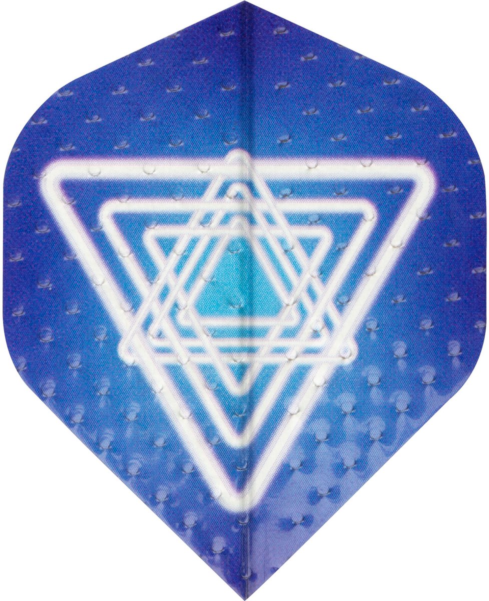 Alette per freccette Faver - 3 pezzi - PVC - blu bianco con stampa