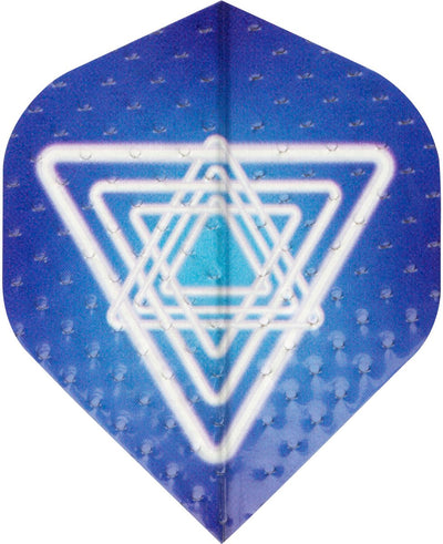 Alette per freccette Faver - 3 pezzi - PVC - blu bianco con stampa