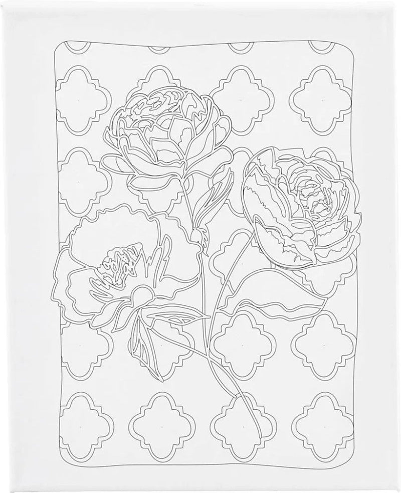 Creativ company schildercanvas met print rozen 24x30 cm