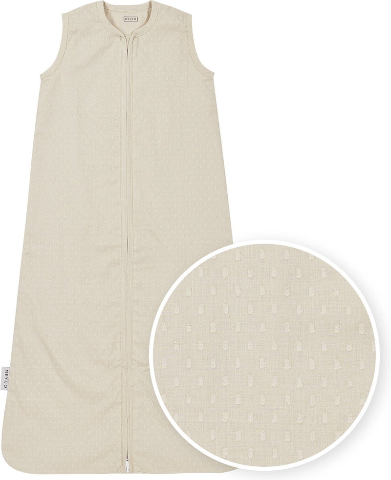 Saco de dormir de verano para bebé Meyco baby plume - arena suave - 110 cm - 0,5 tog
